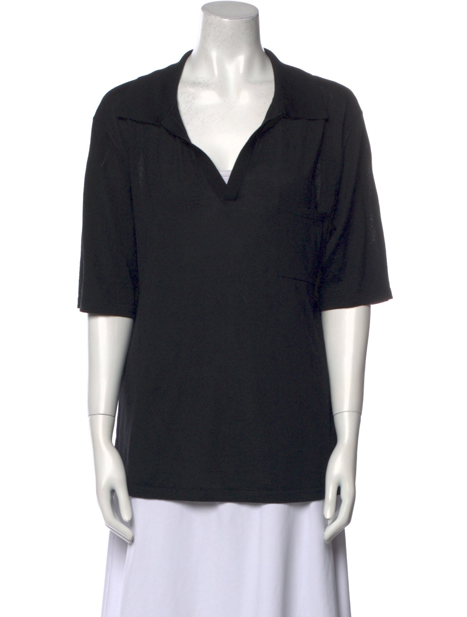 Saint Laurent Wool V-Neck Polo