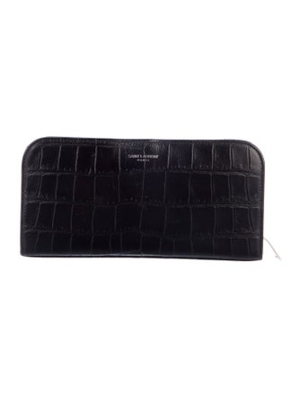 Saint Laurent 2015 Embossed Leather Continental Wallet