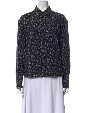 Saint Laurent 2018 Silk Button-Up Top