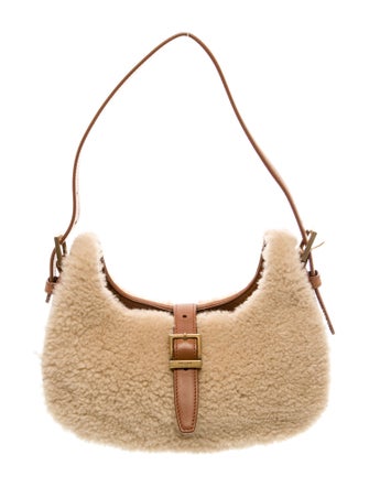 Saint Laurent Shearling Shoulder Bag
