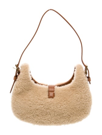 Saint Laurent Shearling Shoulder Bag