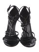 Saint Laurent Patent Leather T-Strap Sandals