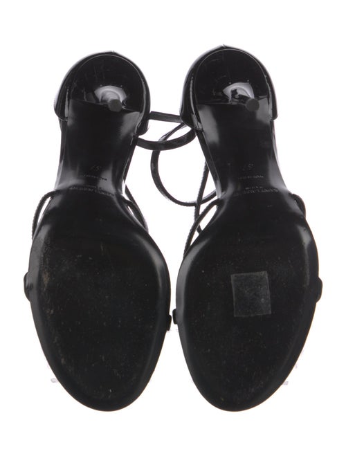 Saint Laurent Patent Leather T-Strap Sandals