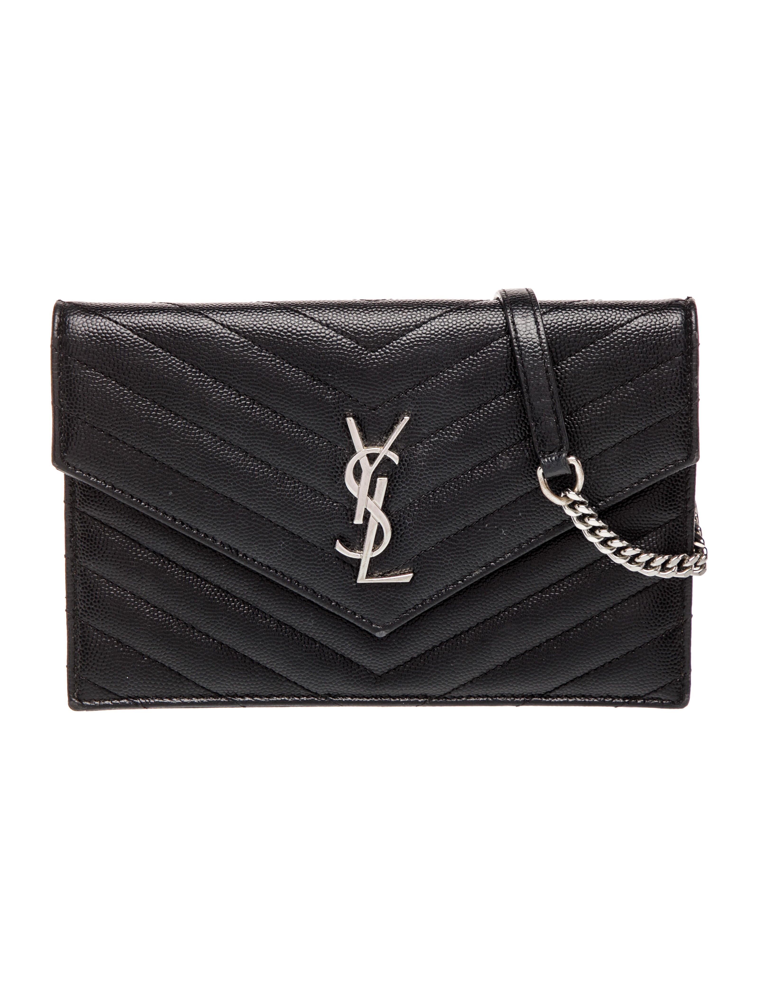 Saint Laurent Leather Envelope Mini