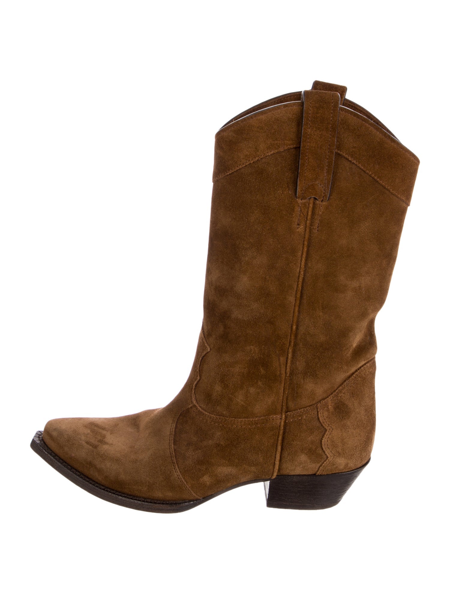 Saint Laurent Suede Western Boots