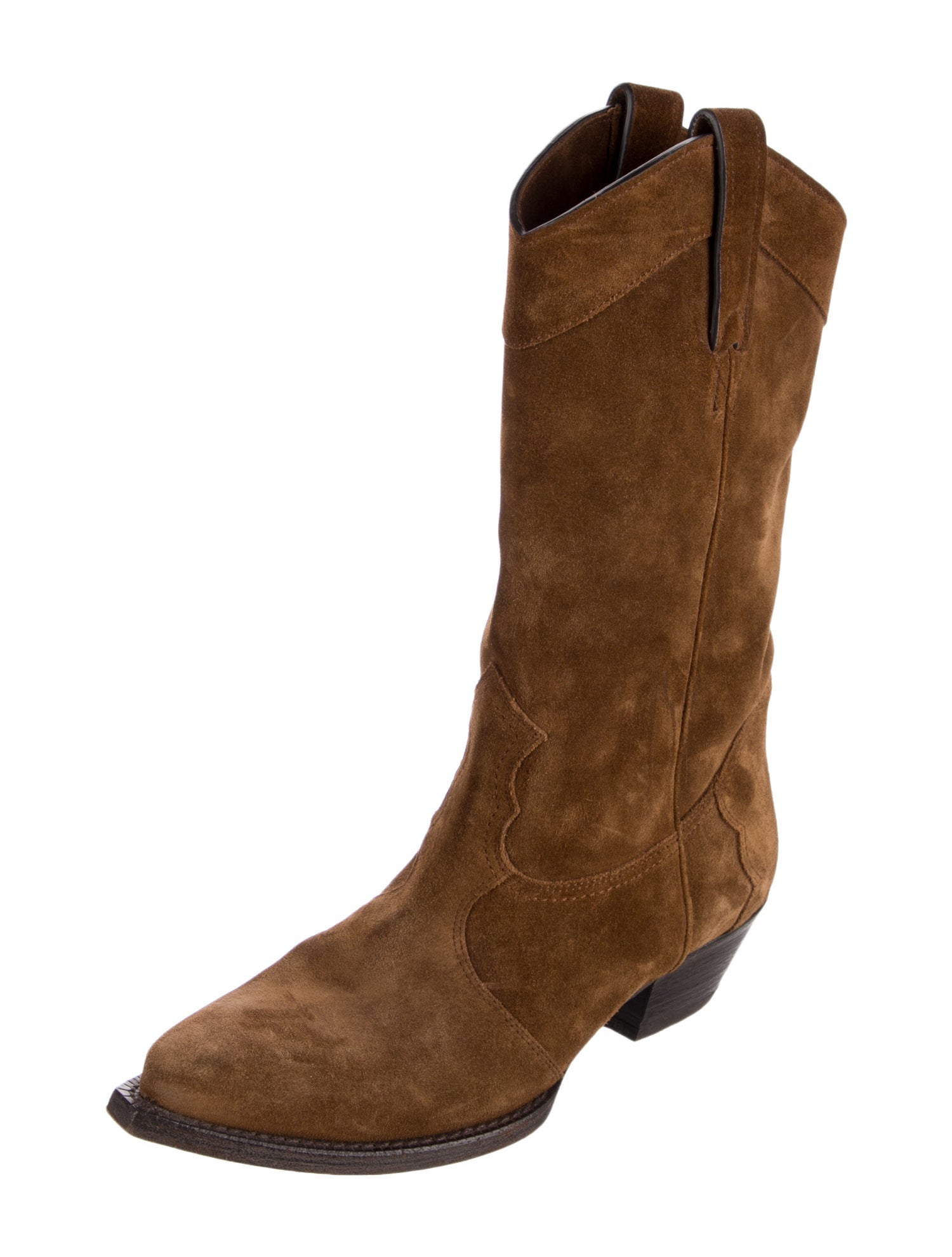 Saint Laurent Suede Western Boots