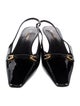 Saint Laurent Patent Leather Crystal Embellishments Slingback Pumps