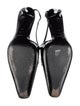 Saint Laurent Patent Leather Crystal Embellishments Slingback Pumps