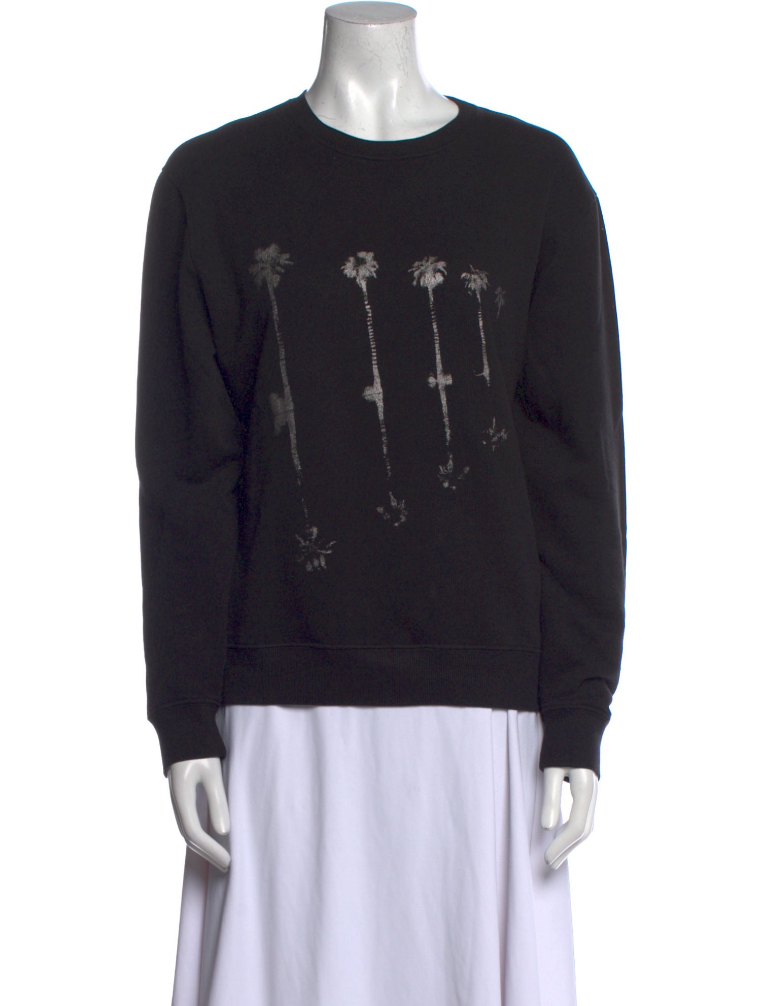 Saint Laurent Graphic Print Crew Neck Sweatshirt