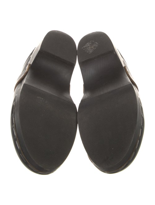 Saint Laurent Leather Chain-Link Accents Mules