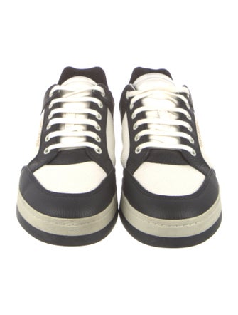 Saint Laurent Leather Colorblock Pattern Sneakers