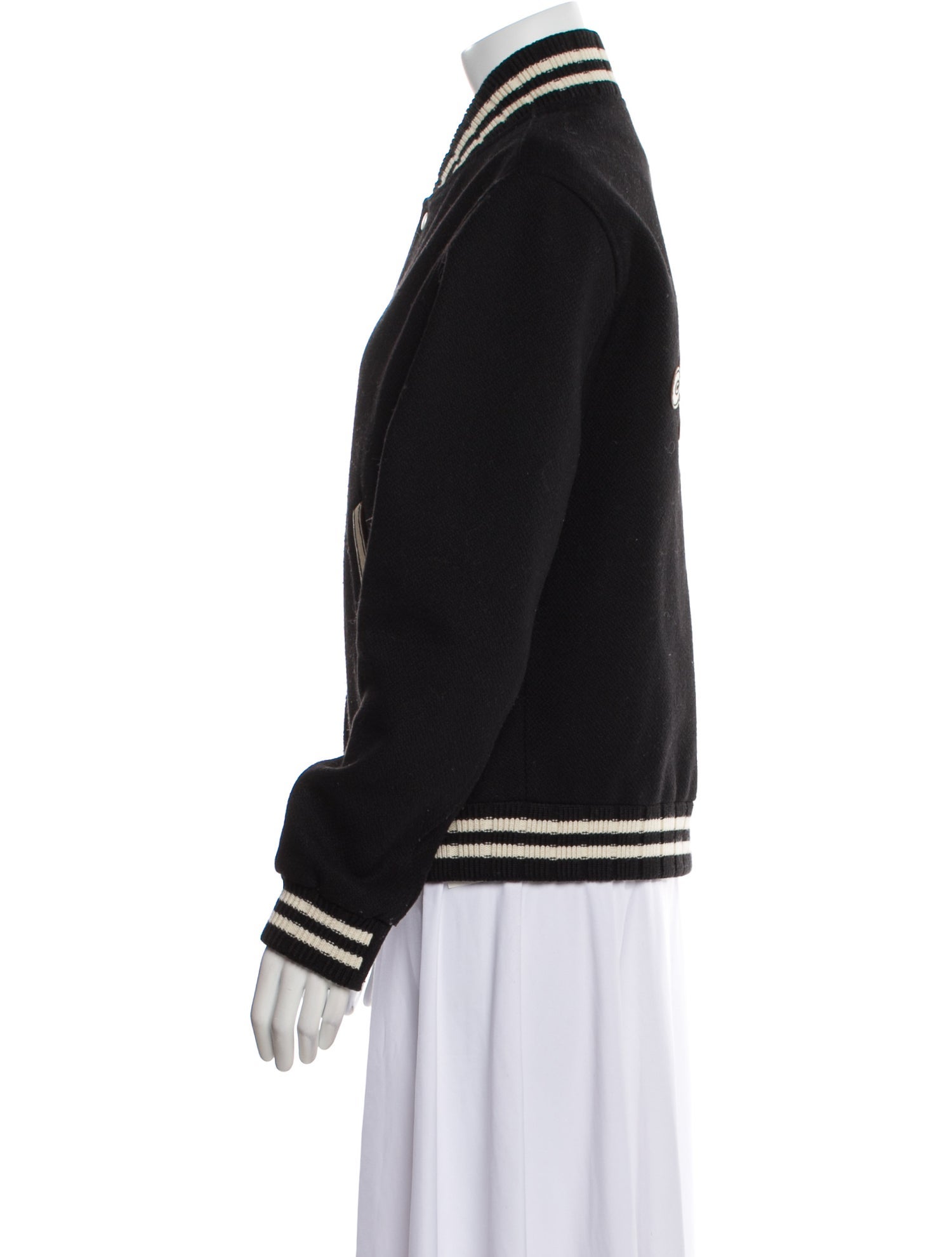 Saint Laurent Wool Striped Varsity Jacket