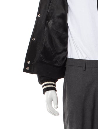 Saint Laurent Wool Striped Varsity Jacket