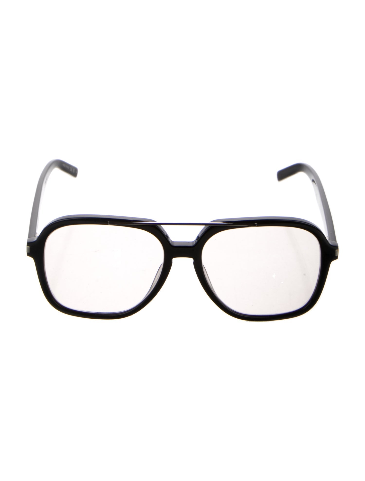 Saint Laurent Oversize Clear Sunglasses