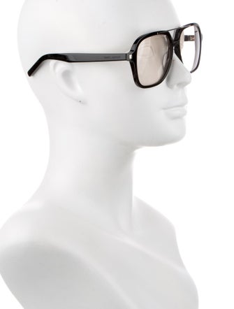Saint Laurent Oversize Clear Sunglasses