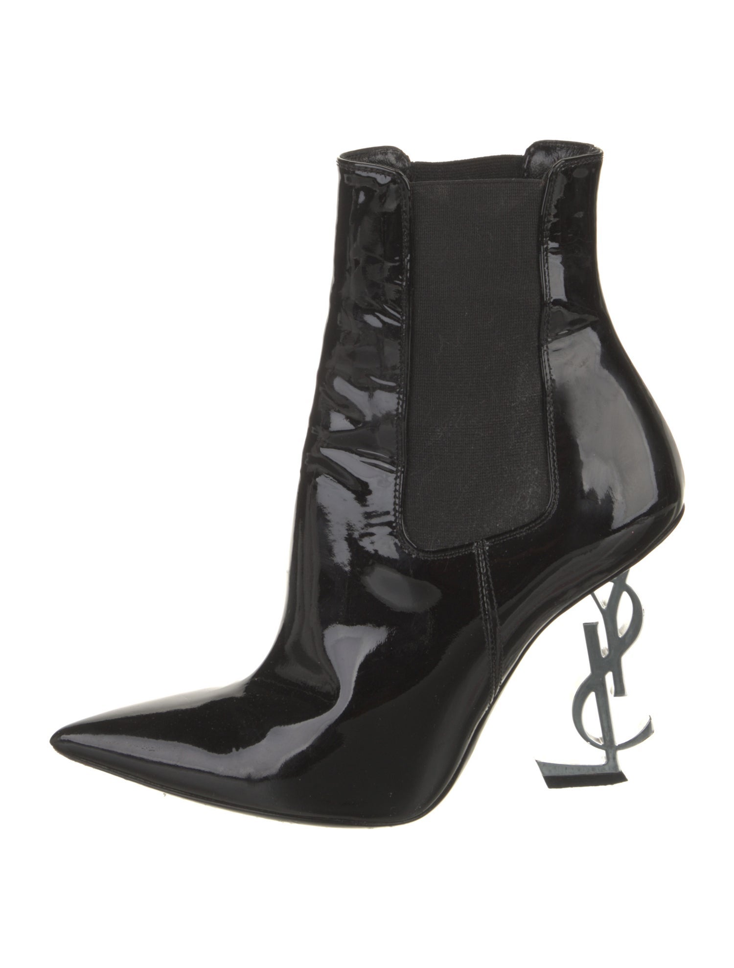 Saint Laurent Patent Leather Chelsea Boots