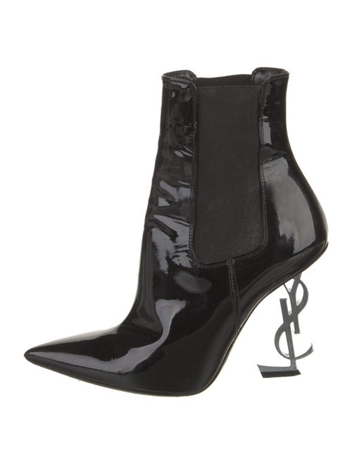 Saint Laurent Patent Leather Chelsea Boots