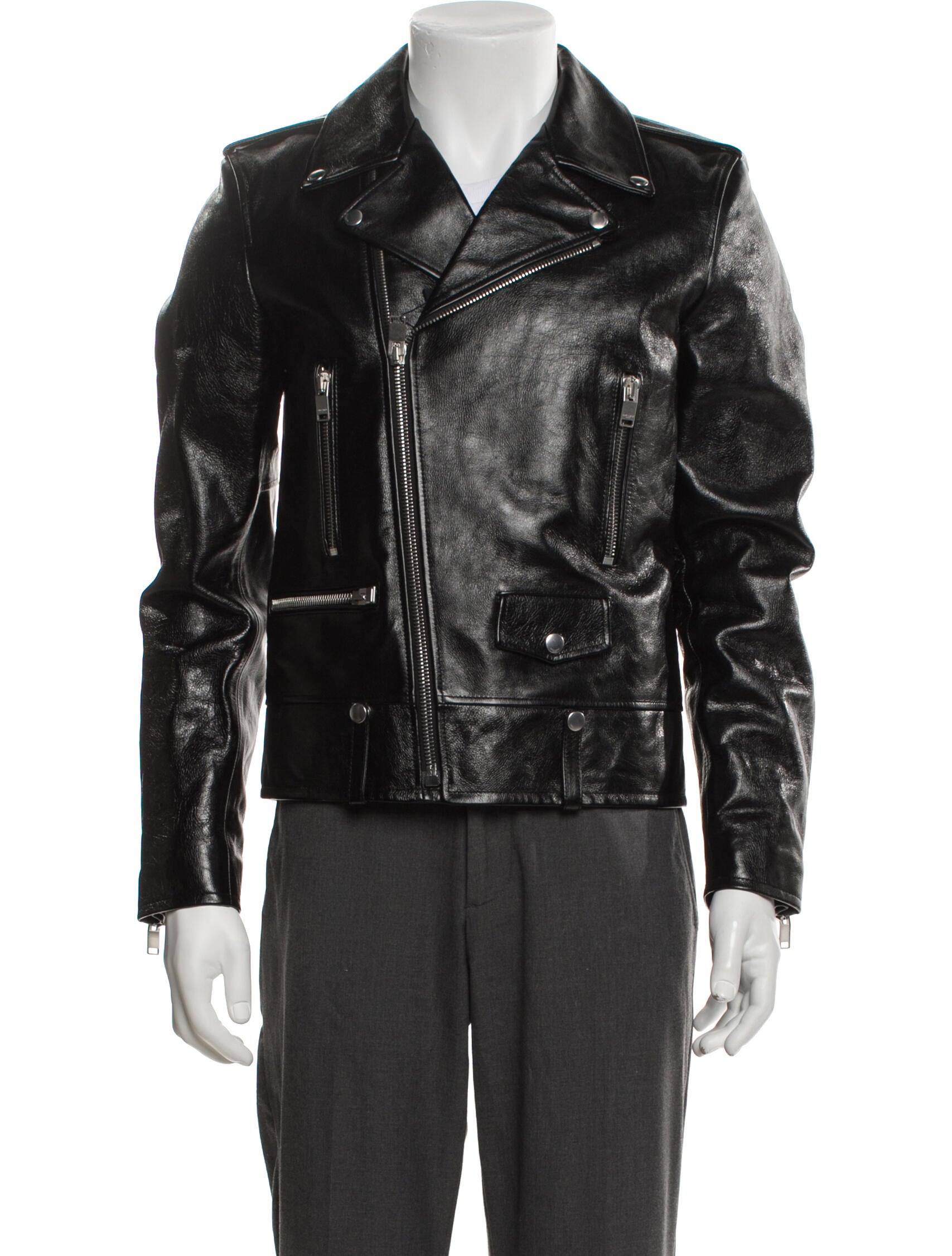 Saint Laurent 2017 Calfskin Moto Jacket w/ Tags