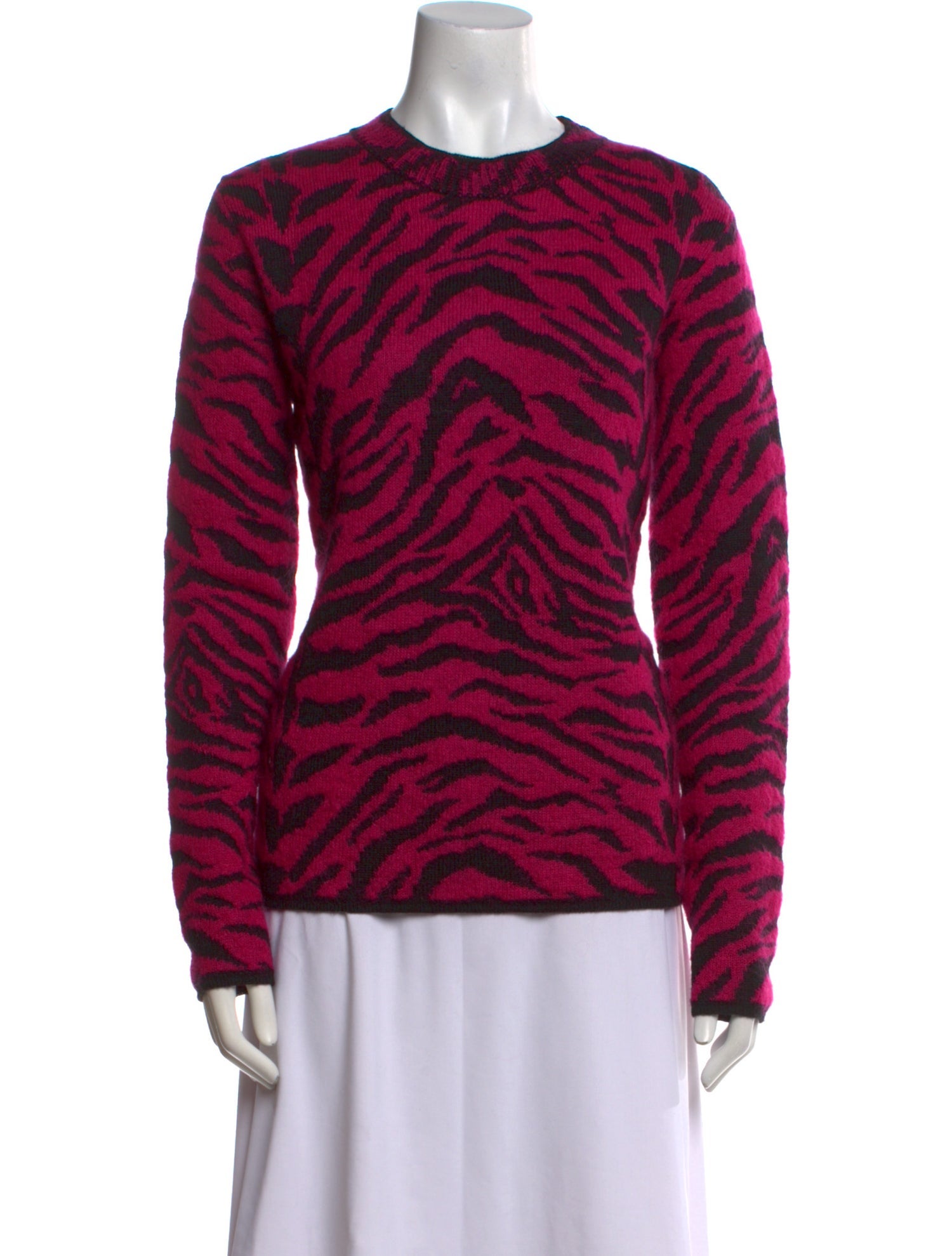 Saint Laurent Wool Animal Print Sweater