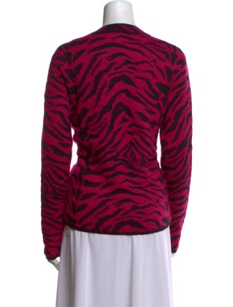 Saint Laurent Wool Animal Print Sweater