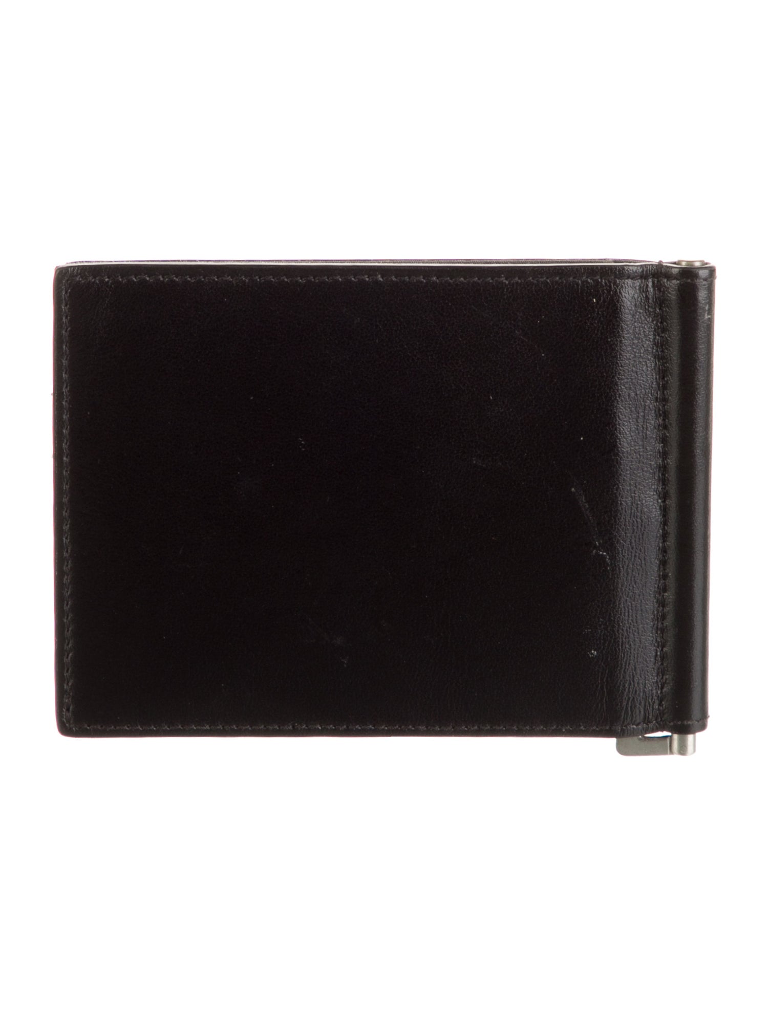 Saint Laurent Money Clip Bifold Signature Logo Bifold Wallet
