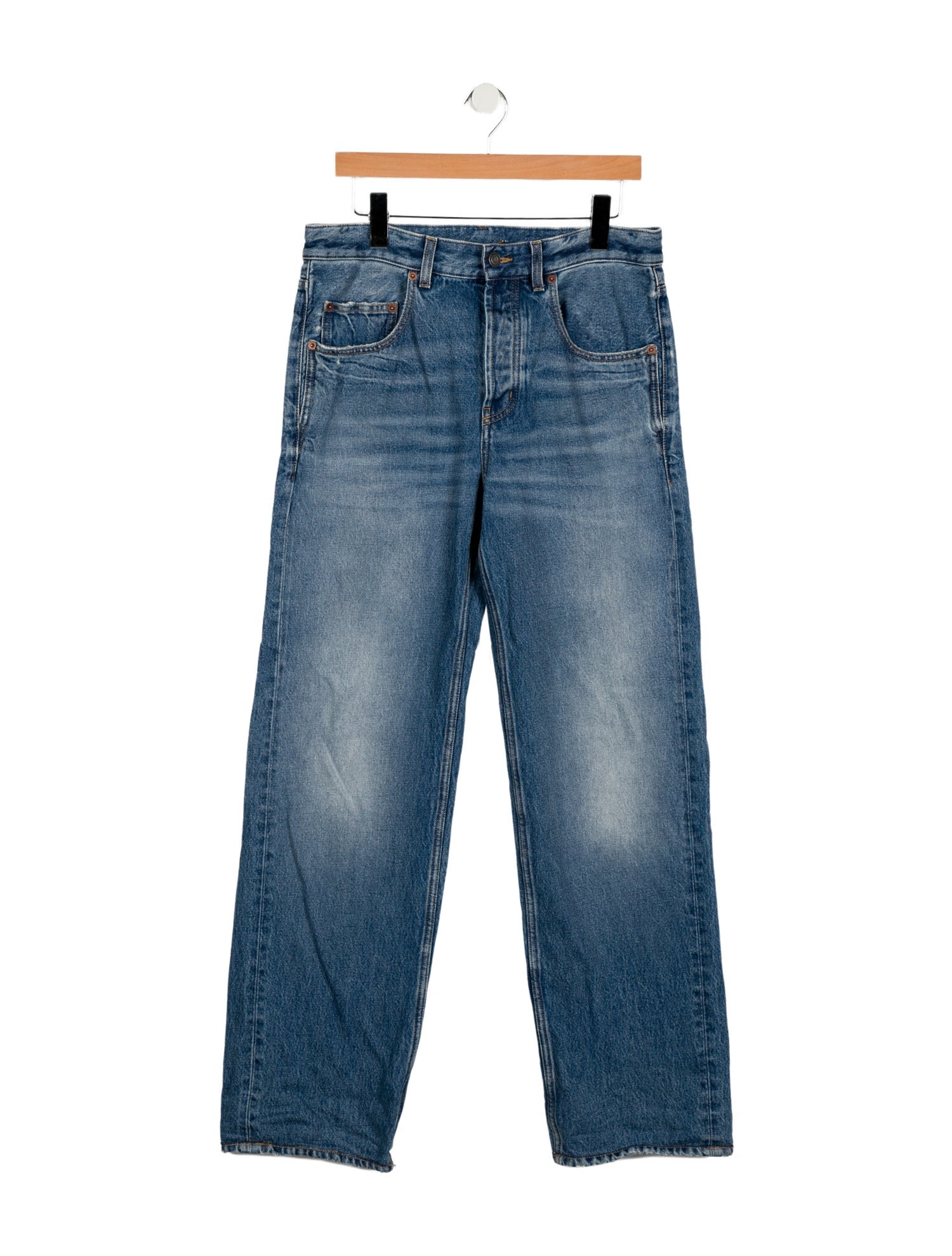 Saint Laurent High-Rise Wide Leg Jeans