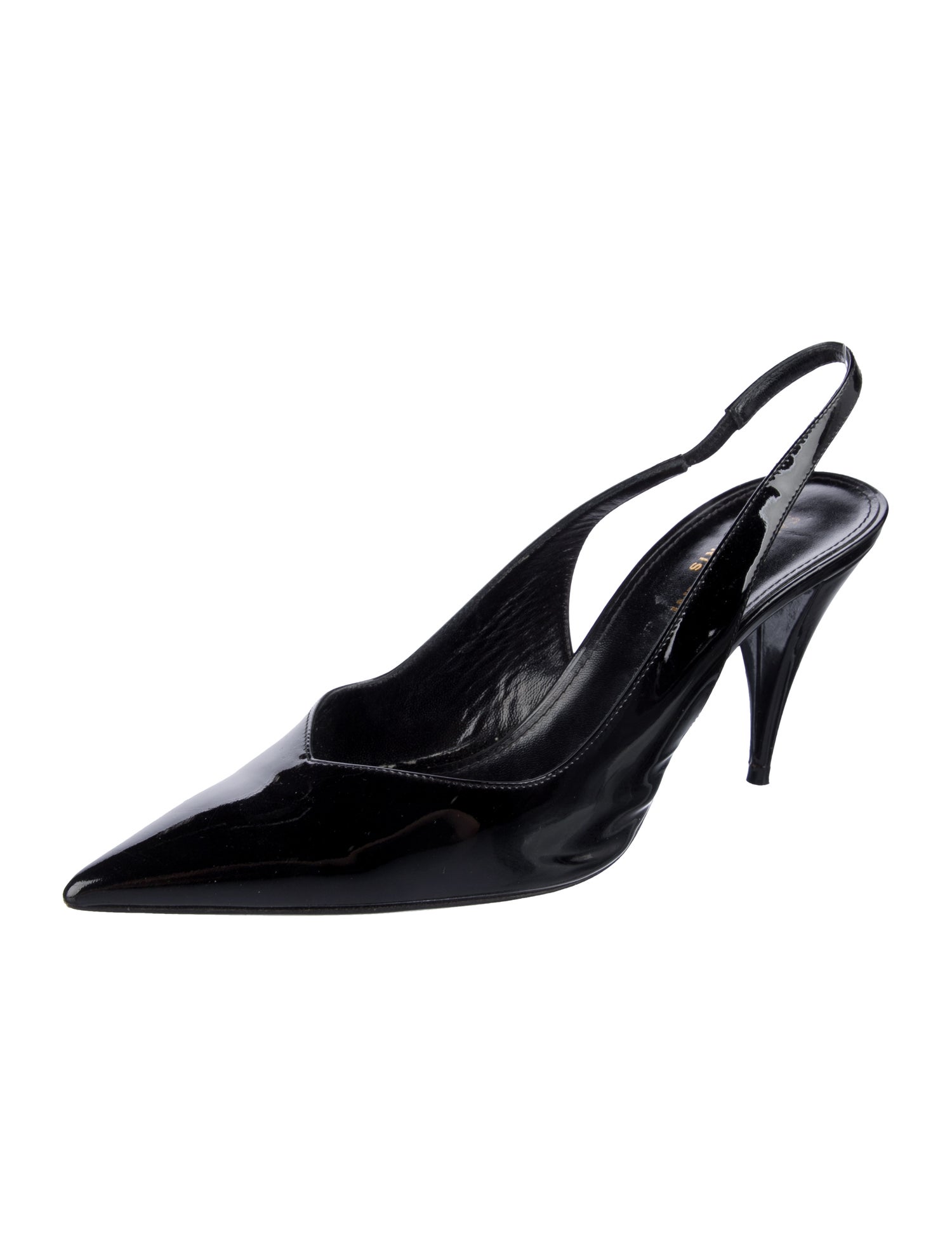 Saint Laurent Patent Leather Slingback Pumps