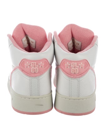 Saint Laurent Leather Lasercut Accents Sneakers