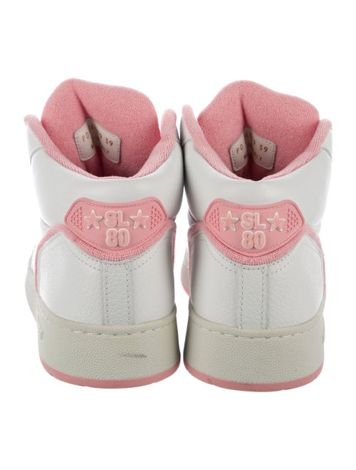 Saint Laurent Leather Lasercut Accents Sneakers