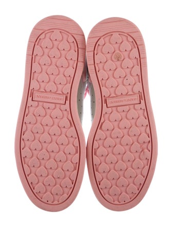 Saint Laurent Leather Lasercut Accents Sneakers