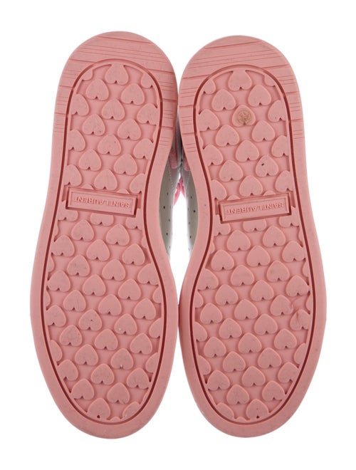 Saint Laurent Leather Lasercut Accents Sneakers