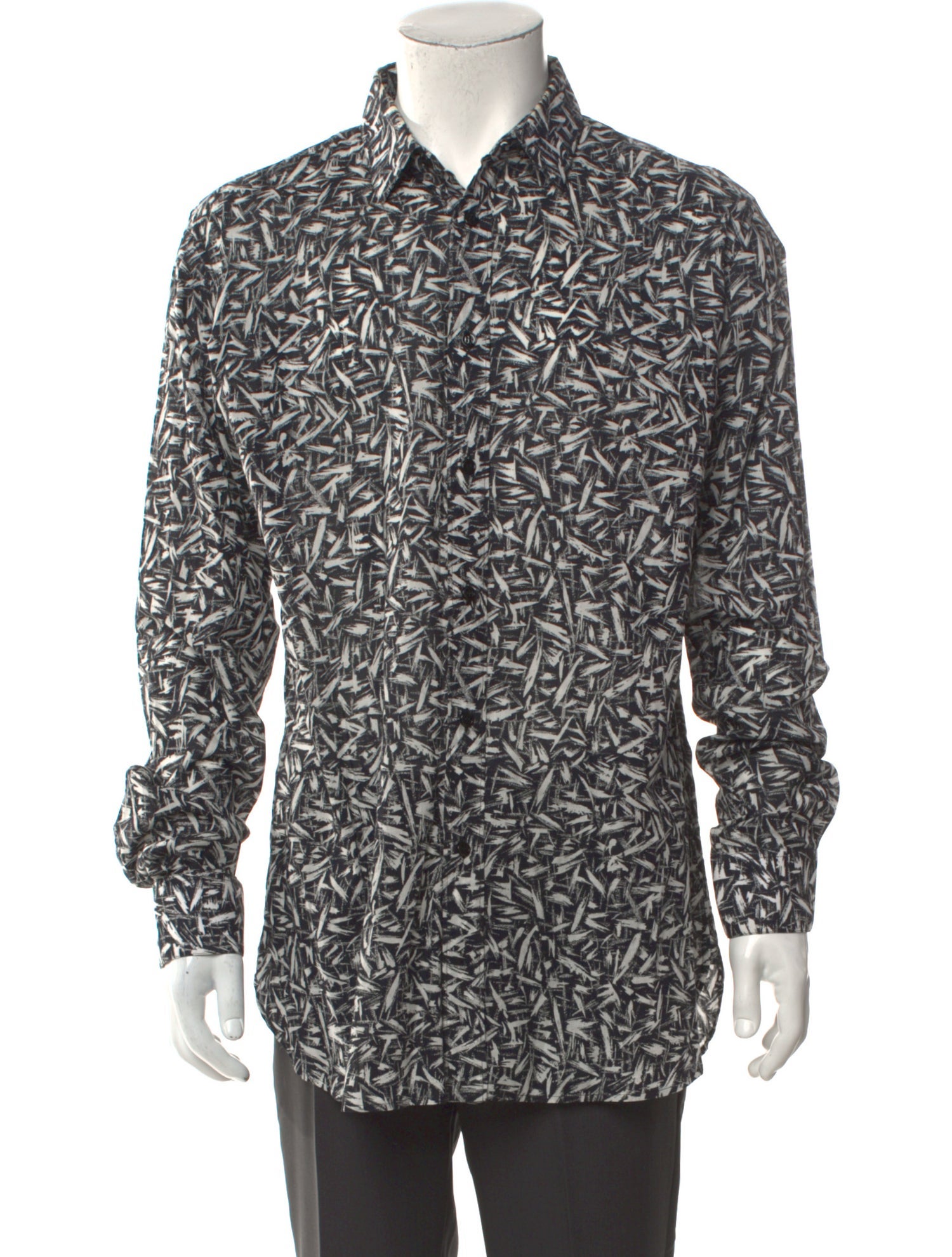 Saint Laurent Printed Long Sleeve Shirt