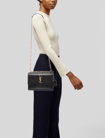 Saint Laurent Embossed Leather Sunset Medium