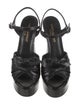 Saint Laurent Leather Bow Accents Sandals