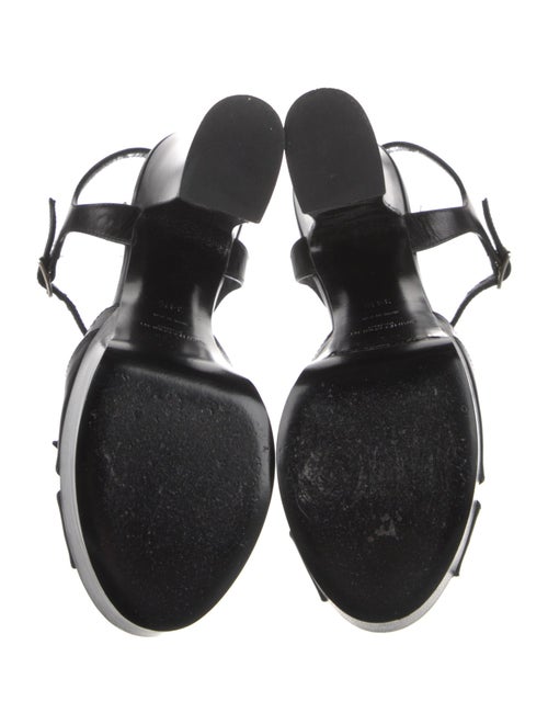 Saint Laurent Leather Bow Accents Sandals