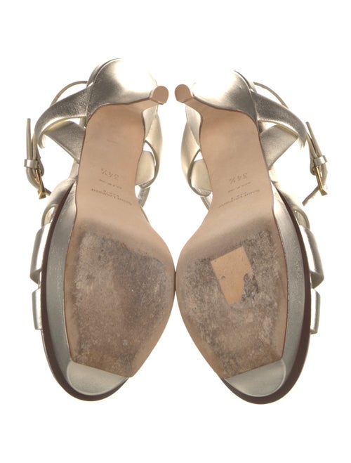 Saint Laurent Leather T-Strap Sandals