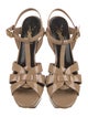 Saint Laurent Patent Leather T-Strap Sandals