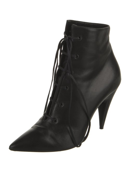 Saint Laurent Leather Lace-Up Boots