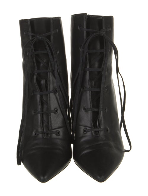 Saint Laurent Leather Lace-Up Boots
