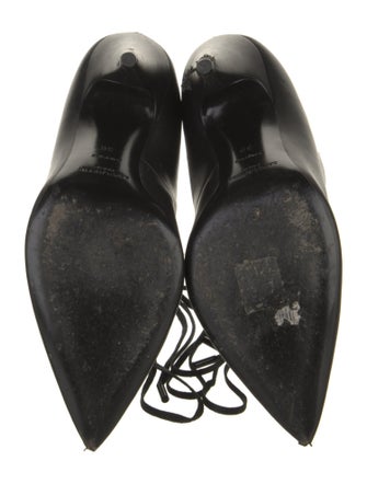 Saint Laurent Leather Lace-Up Boots