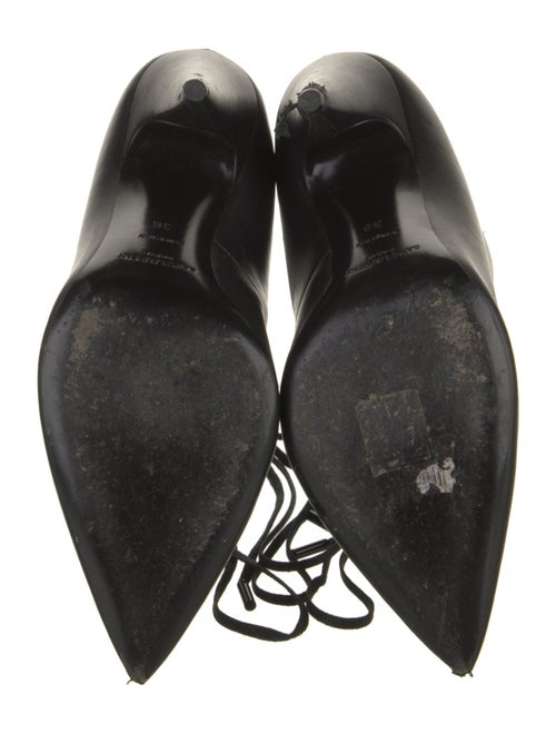 Saint Laurent Leather Lace-Up Boots