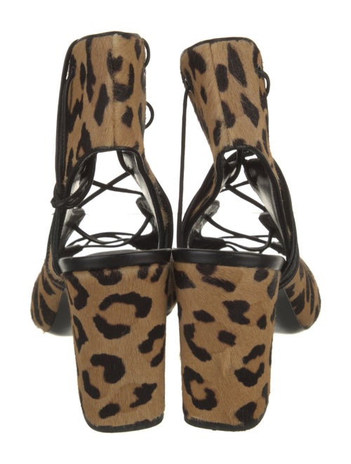 Saint Laurent Ponyhair Animal Print Gladiator Sandals
