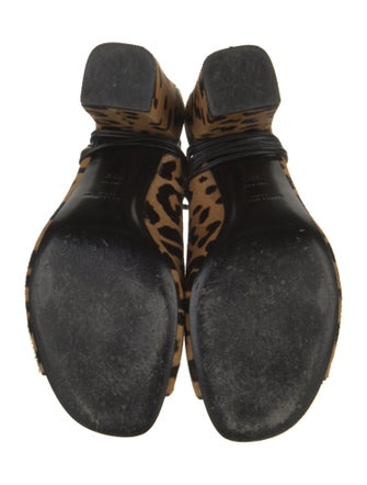 Saint Laurent Ponyhair Animal Print Gladiator Sandals