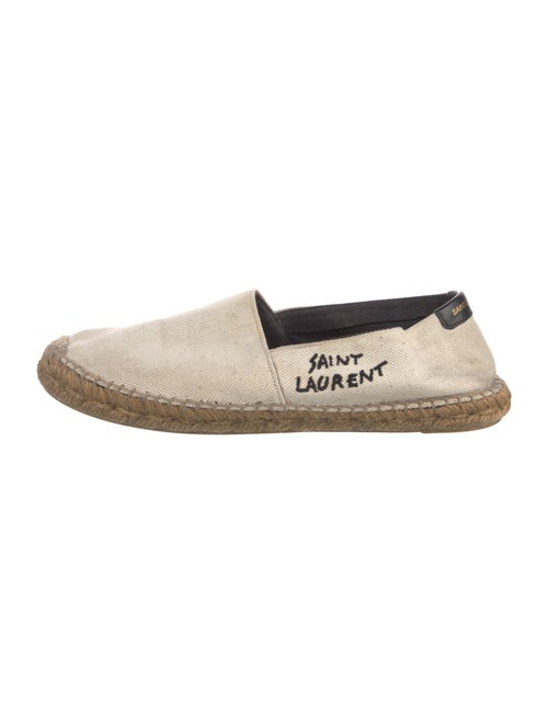 Saint Laurent Canvas Embroidered Accent Espadrilles
