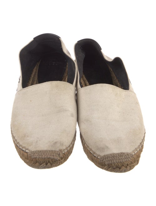 Saint Laurent Canvas Embroidered Accent Espadrilles