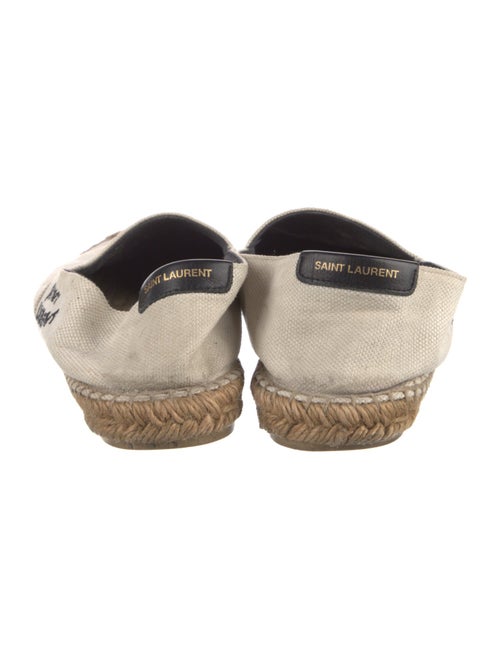 Saint Laurent Canvas Embroidered Accent Espadrilles