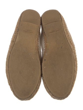 Saint Laurent Canvas Embroidered Accent Espadrilles