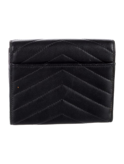 Saint Laurent 2024 Quilted Pattern Compact Wallet