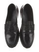 Saint Laurent Leather Ruffle Embellishment Loafers