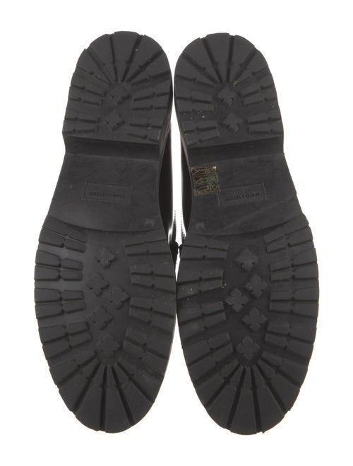 Saint Laurent Leather Ruffle Embellishment Loafers